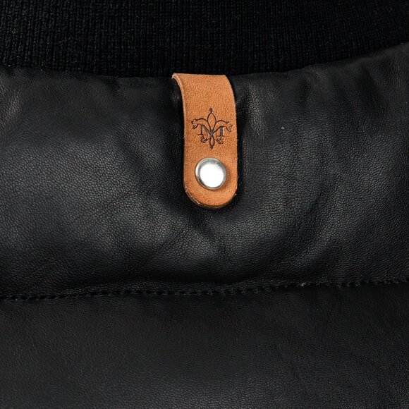 Mackage Black Leather Down-Filled Puffer Vest - Picture 7 of 14
